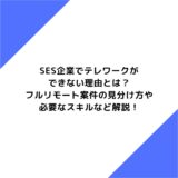 SES企業でテレワークができない理由とは？フルリモート案件の見分け方や必要なスキルなど解説！